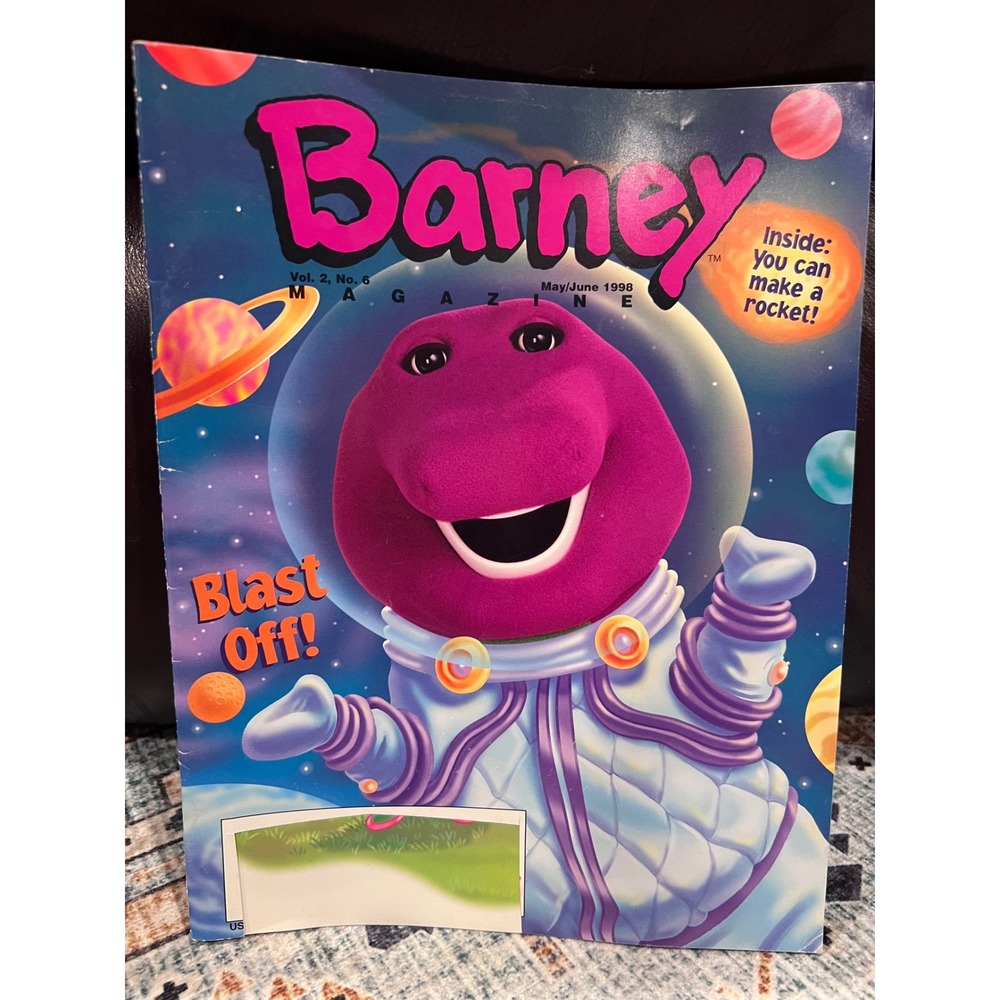 VTG Barney Magazine‎ Vol 2 No 6 May/June 1998 Blast Off! Space Rockets Kids Show